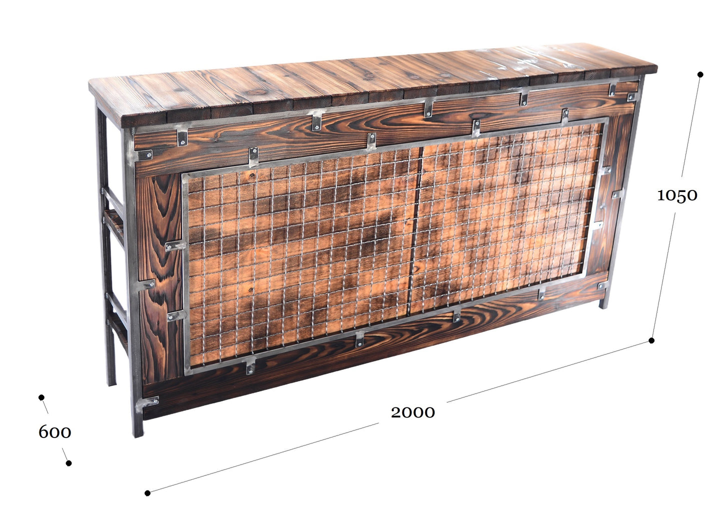 Table de Bar Meuble de Bar SAMBOR Сomptoir de bar Loft Industriel