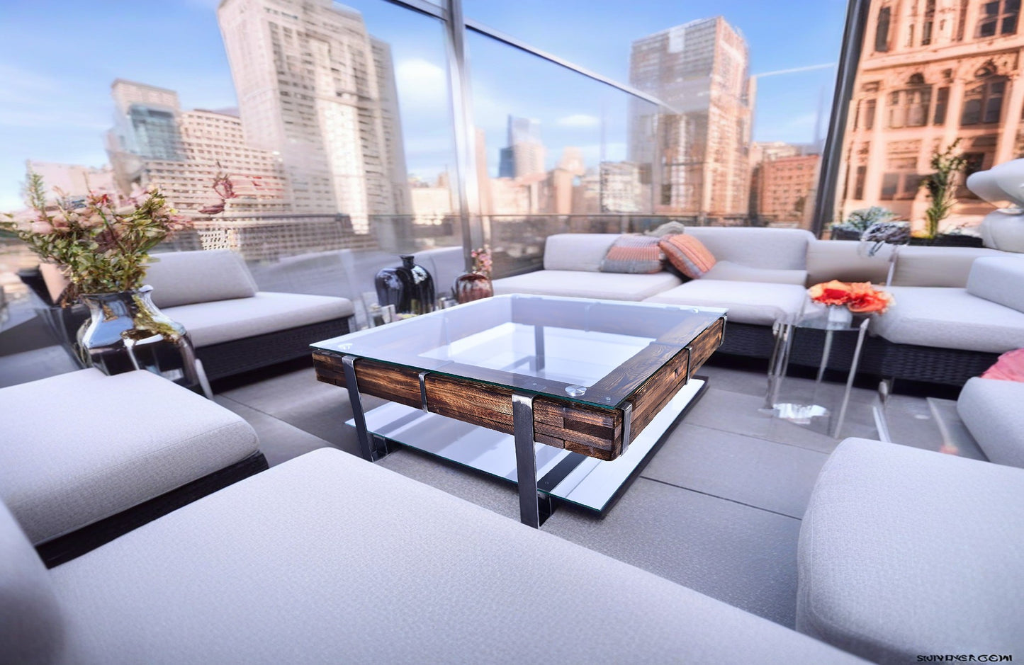 Couchtisch LL Wohnzimmertisch LEMBERG Loft Vintage Bar Industrie Design