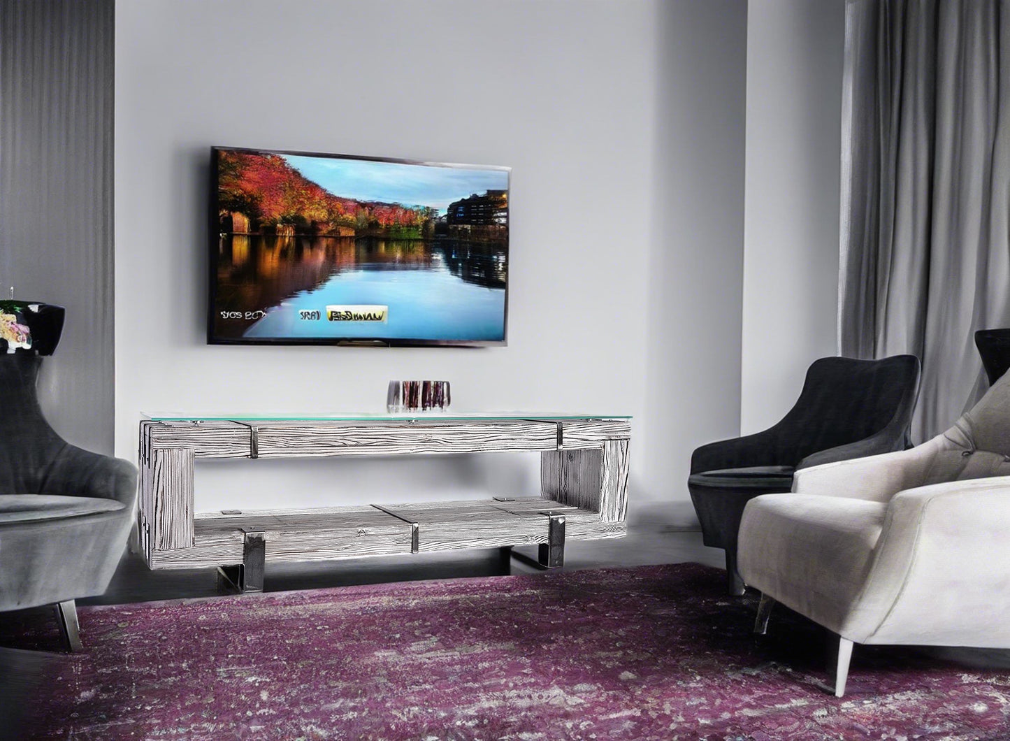 CHYRKA® Mueble TV (120-160-200 cm) BORYSLAW Mueble TV Lowboard Mesa TV Mueble TV