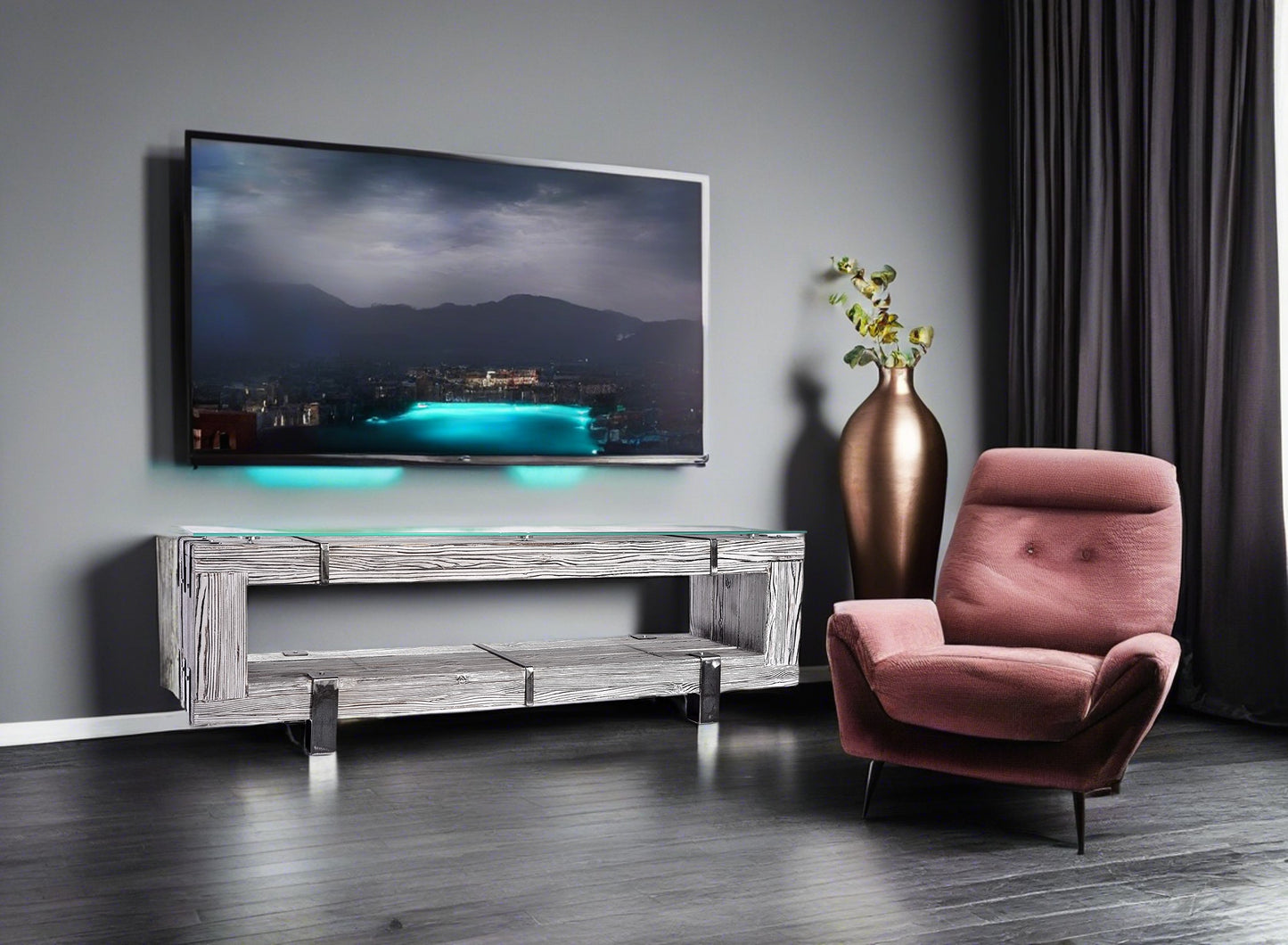 CHYRKA® TV deska BORYSLAW (120-160-200 cm) Nízká TV skříňka TV stolek TV skříňka