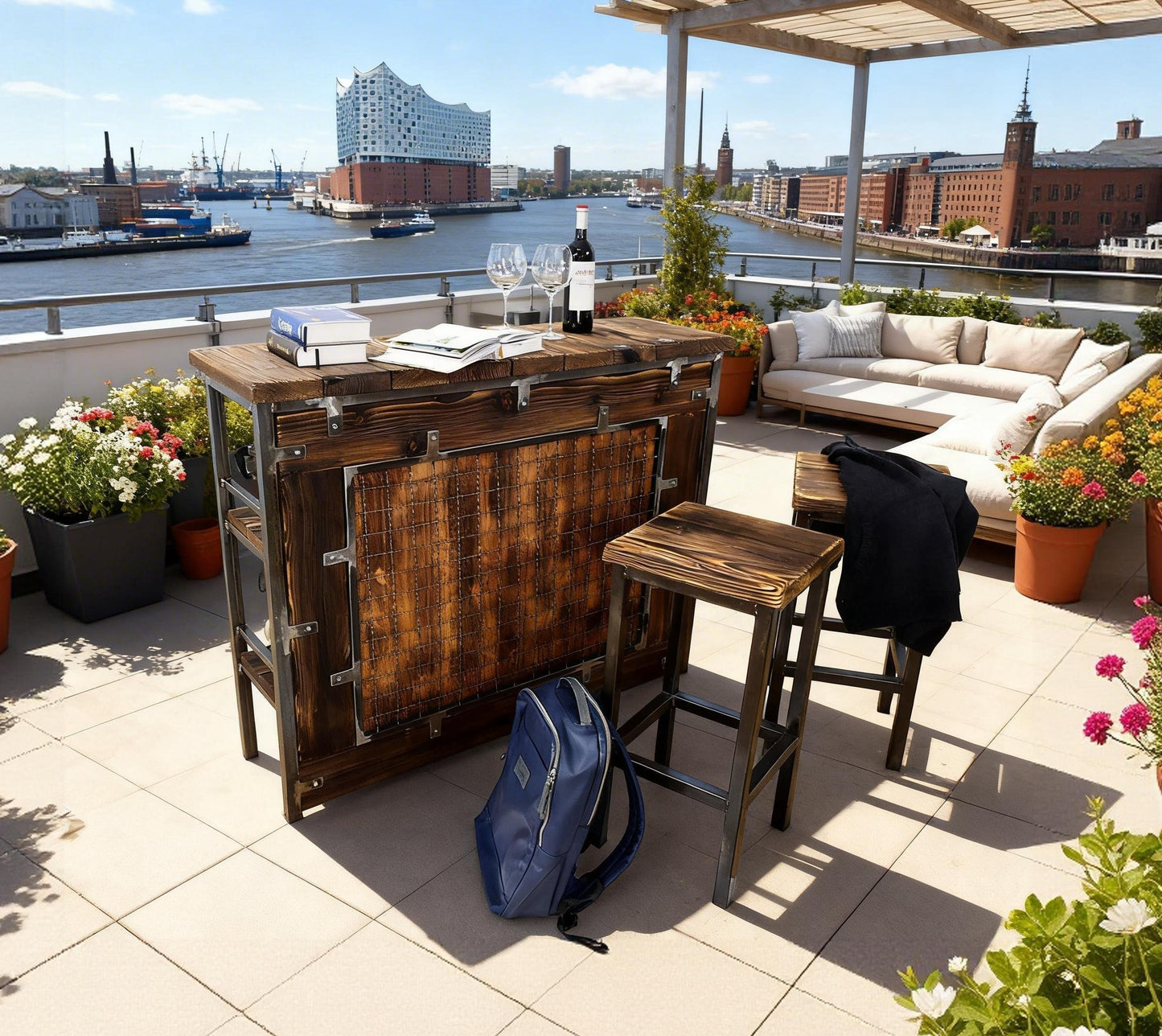 Барний стіл стілець стійка SAMBOR Лофт Вінтаж Бар Індустріальний дизайн 