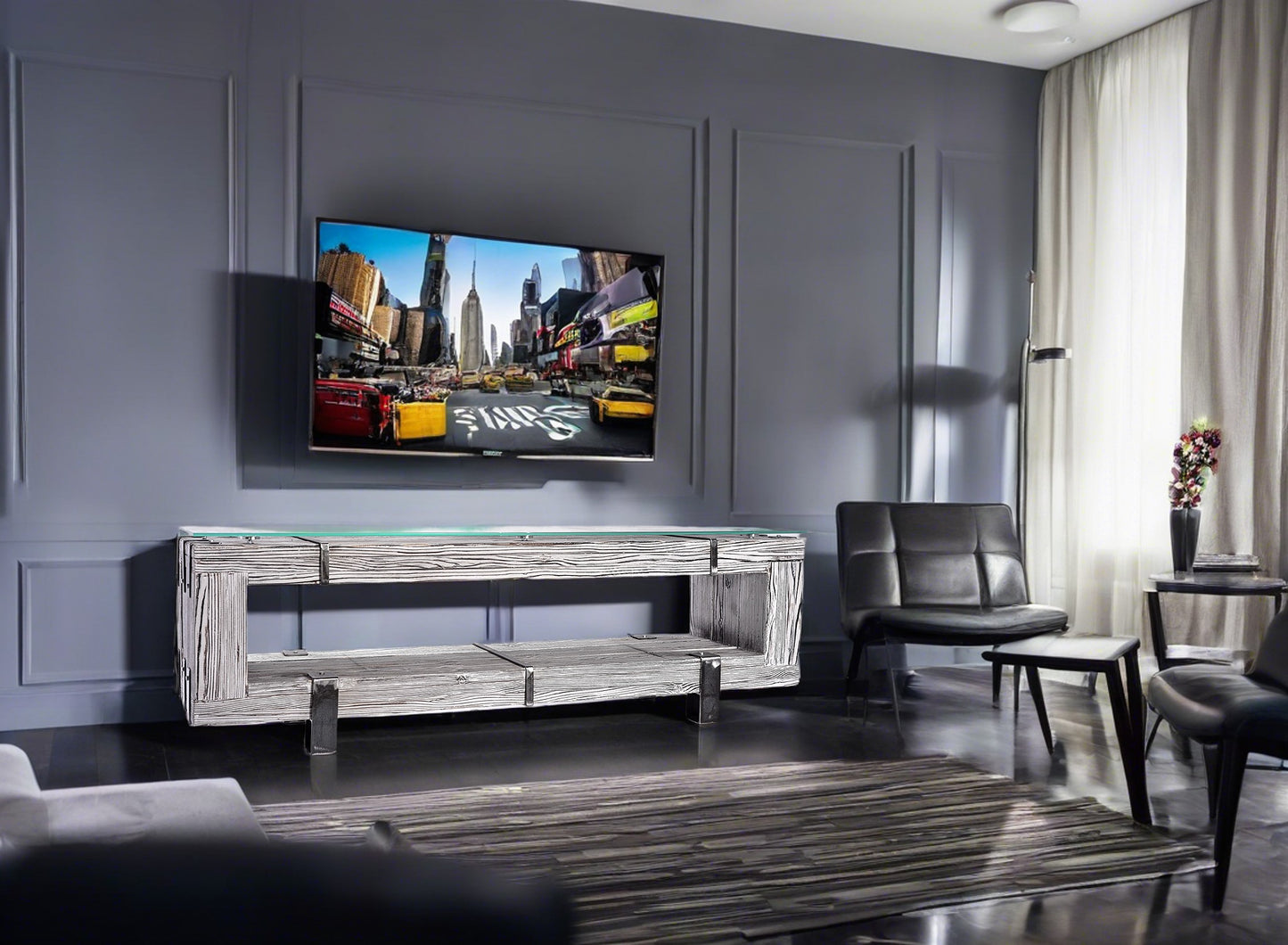 CHYRKA® TV deska BORYSLAW (120-160-200 cm) Nízká TV skříňka TV stolek TV skříňka