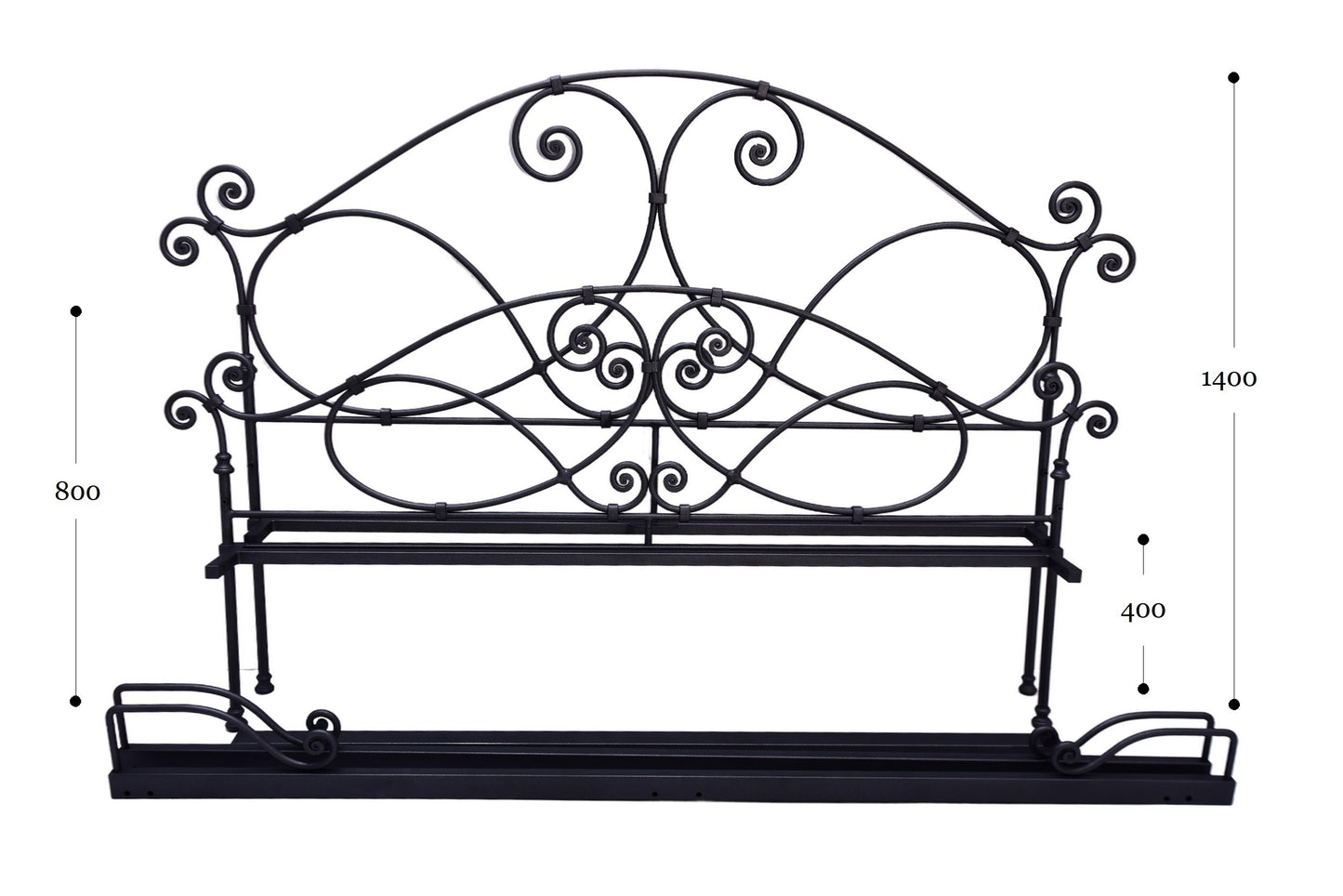 Metal bed double bed living room furniture VERSHNYK Handmade