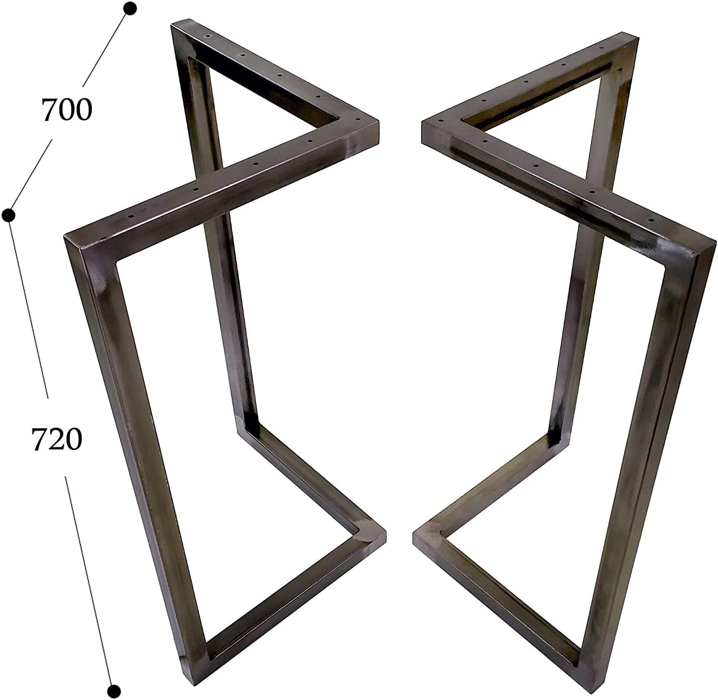 CHYRKA® MTS-V V-Tischgestell Tischkufe 1 Paar (2 Stück) Industrial Kufengestell Rahmentisch Tischuntergestell (1 Paar)